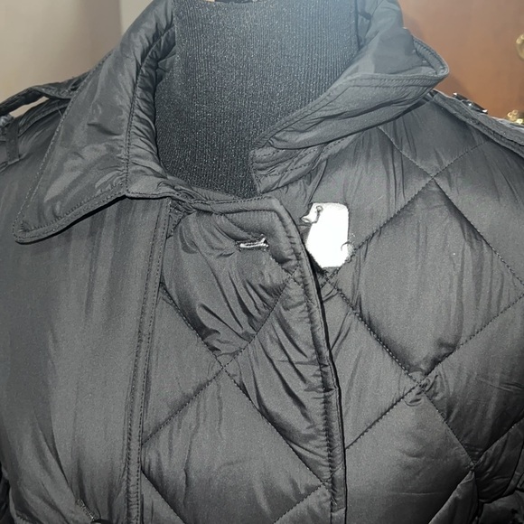 Sam Edelman black puffer trench jacket, FLAW - Picture 4 of 8